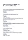 FBLA Advertising Practice Test Questions and Answers