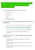 BSIS Training Manual &vert; Actual Exam Questions & 100&percnt;  Correct Answers &vert; Latest Update 2026 &vert; Security  Certification Exam Prep