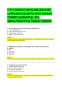 FIPP 5 EXAM STUDY GUIDE 2026&sol;2027  COMPLETE QUESTIONS WITH VERIFIED  CORRECT ANSWERS &vert;&vert; 100&percnt;  GUARANTEED PASS NEWEST VERSION