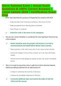 Alarm Systems Exam &vert; Actual Exam  Questions & 100&percnt; Correct Answers &vert;  Latest Update 2026 &vert; Certification Exam  Prep