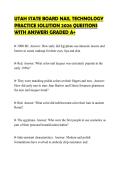 UTAH STATE BOARD NAIL TECHNOLOGY PRACTICE SOLUTION 2026 QUESTIONS WITH ANSWERS GRADED A&plus;
