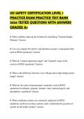 USI SAFETY CERTIFICATION LEVEL 1 PRACTICE EXAM PRACTICE TEST BANK 2026 TESTED QUESTIONS WITH ANSWERS GRADED A&plus;