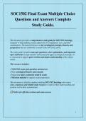 SOC1502 Final Exam Multiple Choice Questions and Answers Complete Study Guide&period;