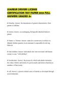 USAREUR DRIVERS LICENSE CERTIFICATION TEST PAPER 2026 FULL ANSWERS GRADED A&plus;