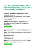 HUD Certification Exam Questions and Correct Answers &ndash; Complete Practice Test Guide