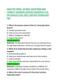 MAN THE FORCE Exam Questions and Correct Answers &ndash; Complete Military Leadership Study Guide