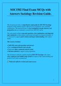 SOC1502 Final Exam MCQs with Answers Sociology Revision Guide&period;