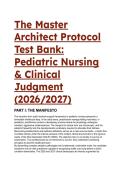 Pediatric Nursing & Clinical Judgment Test Bank &vert; Next-Gen NCLEX &lpar;NGN&rpar; 2026&sol;2027