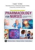 Complete Test Bank for Pharmacology for Nurses&colon; A Pathophysiologic Approach&comma; 7th Edition by Michael Adams&comma; Norman Holland & Shanti Chang &ndash; All Chapters&comma; Latest Edition&comma; Verified Answers with Rationales