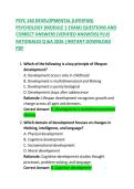 PSYC 140 Developmental Psychology Exam Questions and Correct Answers &ndash; Complete Study Guide