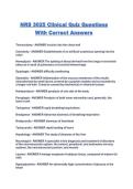NRS 3025 Clinical Quiz Questions With Correct Answers