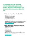 SCI-220 Human Anatomy Final Exam Questions and Correct Answers &ndash; Nightingale College Study Guide