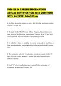 PMK-EE E6 CAREER INFORMATION ACTUAL CERTIFICATION 2026 QUESTIONS WITH ANSWERS GRADED A&plus;