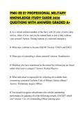 PMK-EE E7 PROFESSIONAL MILITARY KNOWLEDGE STUDY GUIDE 2026 QUESTIONS WITH ANSWERS GRADED A&plus;