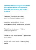 Anatomy and Physiology Exam 3 Joints&comma; Muscles and Muscle Tissue and the Muscular System exam with correct answers