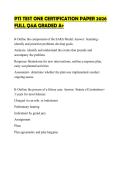 PTI TEST ONE CERTIFICATION PAPER 2026 FULL Q&A GRADED A&plus;