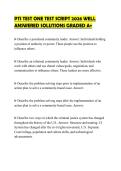 PTI TEST ONE TEST SCRIPT 2026 WELL ANSWERED SOLUTIONS GRADED A&plus;