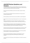 AGACNP Review Questions and Answers