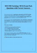 SOC1502 Sociology MCQ Exam Pack Questions with Correct Answers&period;