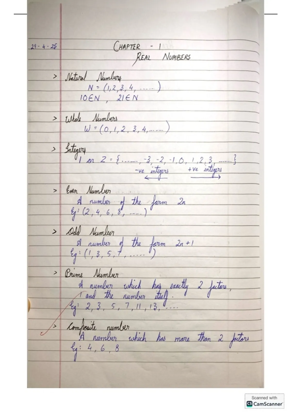 Summary Real Numbers - Class 10 - Mathematics - Stuvia UK