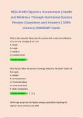 WGU D440 Objective Assessment &vert; Health and Wellness Through Nutritional Science Review &vert; Questions and Answers &vert; 100&percnt; Correct &vert; 2026&sol;2027 Guide 
