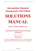 Solutions Manual &ndash; Intermediate Financial Management&comma; 14th Edition &ndash; Eugene F&period; Brigham & Phillip R&period; Daves &ndash; ISBN 9780357516669 &lpar;Full Chapters 1&ndash;31 Covered&rpar;