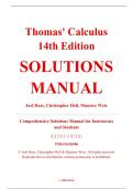 Solutions Manual &ndash; Thomas' Calculus&comma; 14th Edition &ndash; Joel Hass&comma; Christopher Heil&comma; & Maurice Weir &ndash; ISBN 9780134438986 &lpar;Full Chapters 1&ndash;16 Covered&rpar;
