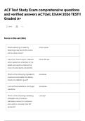 ACF Test Study Exam comprehensive questions and verified answers ACTUAL EXAM 2026 TEST&excl;&excl; Graded A&plus;