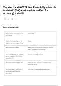 The electrical NCCER test Exam fully solved & updated 2026&lpar;latest version verified for accuracy&rpar; &vert;Latest&excl;&excl; 