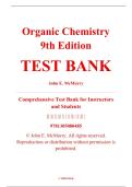 Test Bank &ndash; Organic Chemistry&comma; 9th Edition &ndash; John E&period; McMurry &ndash; ISBN 9781305080485 &lpar;Full Chapters 1&ndash;31 Covered&rpar;