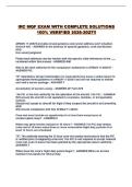 IRC MQF EXAM WITH COMPLETE SOLUTIONS 100&percnt; VERIFIED 2026-2027&excl;&excl;