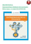 Entrepreneurial Finance &lpar;7th Edition&rpar; by J&period; Chris Leach & Ronald W&period; Melicher &ndash; Complete Solution Manual for Chapters 1&ndash;16 with Capstone Cases PDF