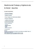 Apuntes Medicina del Trabajo y Vigilancia de la Salud 