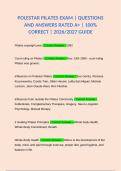 POLESTAR PILATES EXAM &vert; QUESTIONS AND ANSWERS RATED A&plus; &vert; 100&percnt; CORRECT &vert; 2026&sol;2027 GUIDE