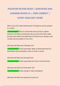 POLESTAR PILATES EXAM &vert; QUESTIONS AND ANSWERS RATED A&plus; &vert; 100&percnt; CORRECT &vert; LATEST 2026&sol;2027 GUIDE
