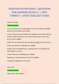 BUNDLE FOR POLESTAR PILATES EXAM &vert; QUESTIONS AND ANSWERS RATED A&plus; &vert; 100&percnt; CORRECT &vert; LATEST 2026&sol;2027 GUIDE
