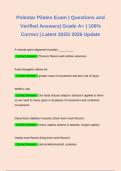 Polestar Pilates Exam &vert; Questions and Verified Answers&vert; Grade A&plus; &vert; 100&percnt; Correct &vert; Latest 2025&sol; 2026 Update
