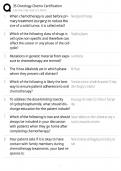 3S Oncology Chemo Certification &sol; NURS 450 Study Guide &sol; 2026 Update &sol; Score 100&percnt;