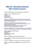 NRS 415 - Final Exam Questions With Complete Answers