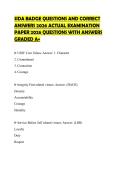 SIDA BADGE QUESTIONS AND CORRECT ANSWERS 2026 ACTUAL EXAMINATION PAPER 2026 QUESTIONS WITH ANSWERS GRADED A&plus;