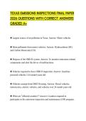 TEXAS EMISSIONS INSPECTIONS FINAL PAPER 2026 QUESTIONS WITH CORRECT ANSWERS GRADED A&plus;