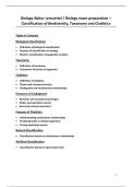 Biology Abitur Lernzettel &sol; Biology exam preparation &ndash; Classification of Biodiversity&comma; Taxonomy and Cladistics