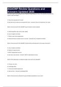 AGACNP Review Questions and Answers Updated 2026