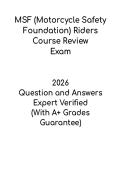 MSF Rider&rsquo;s Course Review &vert; Motorcycle Safety Foundation Study Guide PDF