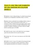 TEXAS LTC LONG TERM CARE EXAMINATION TEST 2026 QUESTIONS WITH SOLUTIONS GRADED A&plus;