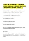 SOPHIA MILESTONE UNIT 1 2 3 BUNDLE FINAL PAPER 2026 COMPLETE SOLUTIONS AND CORRECT ANSWERS GRADED A&plus;
