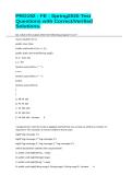 PRO192 - FE - Spring2020 Test Questions with Correct&sol;Verified Solutions&period;
