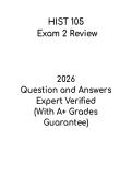 HIST 105 Exam 2 Review &vert; History Study Guide and Practice PDF