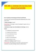 CRJS 1001-1&comma; Contemp Crim Just Syst&semi; Exam -Week 6 Final Fall 2026