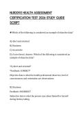 NUR2092 HEALTH ASSESSMENT CERTIFICATION TEST 2026 STUDY GUIDE SCRIPT